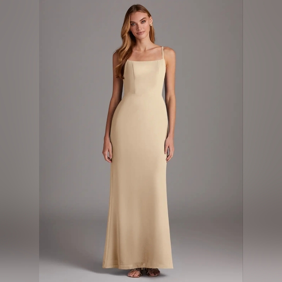 Azazie Champagne Bridesmaid Dress - Picture 1 of 11